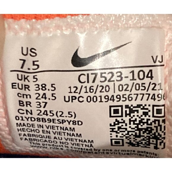 Nike ci7523 React Vision Womens size 7.5 "Hyper Crimson"  Sneakers Shoes - Picture 8 of 8